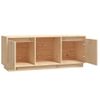 Mueble De Tv De Madera Maciza De Pino 110,5x35x44 Cm