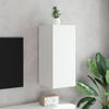 Mueble De Tv De Pared Con Luces Led Blanco 30,5x35x70 Cm