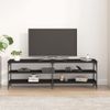 Mueble De Tv Madera Contrachapada Negro 160x30x50 Cm