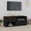 Mueble Para Tv Madera Contrachapada Negra 100x35x40 Cm