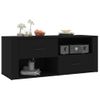 Mueble Para Tv Madera Contrachapada Negra 100x35x40 Cm