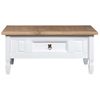 Mesa De Centro Corona Range Pino Mexicano Blanco 100x60x45 Cm