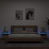 Mesitas De Noche Con Luces Led 2 Unidades Roble Sonoma 40x39x48,5 Cm