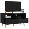 Mueble Para Tv De Aglomerado Negro Brillante 90x40x48,5 Cm