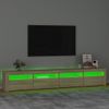 Mueble De Tv Con Luces Led Roble Sonoma 240x35x40 Cm