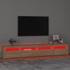 Mueble De Tv Con Luces Led Roble Sonoma 240x35x40 Cm