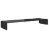 Soporte Para Tv/elevador Monitor Cristal Negro 100x30x13 Cm