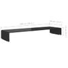 Soporte Para Tv/elevador Monitor Cristal Negro 100x30x13 Cm