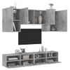 Muebles De Tv De Pared 5 Piezas Madera Ingeniería Gris Hormigón