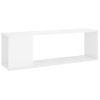 Mueble Para Tv Madera Contrachapada Blanco Brillo 100x24x32 Cm