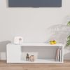 Mueble Para Tv Madera Contrachapada Blanco Brillo 100x24x32 Cm