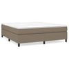 Estructura De Cama Box Spring Tela Gris Taupe 160x200 Cm