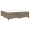 Estructura De Cama Box Spring Tela Gris Taupe 160x200 Cm