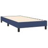 Cama Box Spring Con Colchón Y Led Tela Azul 90x190 Cm