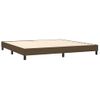 Estructura De Cama Box Spring Tela Marrón Oscuro 200x200 Cm