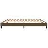 Estructura De Cama Box Spring Tela Marrón Oscuro 200x200 Cm