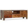 Mueble Para Tv De Madera Maciza Vintage 118x30x40 Cm