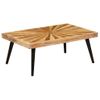 Mesa De Centro De Madera De Mango Maciza 90x55x36 Cm