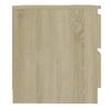 Mesita De Noche Madera Contrachapada Roble Sonoma 50x39x43,5 Cm