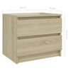 Mesita De Noche Madera Contrachapada Roble Sonoma 50x39x43,5 Cm