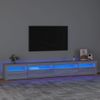 Mueble De Tv Con Luces Led Gris Sonoma 270x35x40 Cm