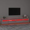 Mueble De Tv Con Luces Led Gris Sonoma 270x35x40 Cm