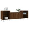 Mueble Para Tv Madera Contrachapada Marrón Roble 160x35x55 Cm