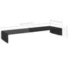 Soporte Para Tv/elevador Monitor Cristal Negro 110x30x13 Cm