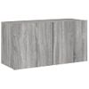 Muebles De Tv De Pared 4 Piezas Madera De Ingeniería Gris Sonoma