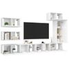 Juego De Mueble Para Tv De 8 Piezas Aglomerado Blanco