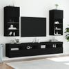 Mueble Para Tv Con Luces Led Negro 40,5x30x90 Cm