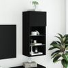 Mueble Para Tv Con Luces Led Negro 40,5x30x90 Cm