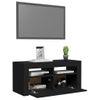 Mueble De Tv Con Luces Led Negro 90x35x40 Cm