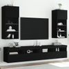 Muebles De Tv Con Luces Led 2 Unidades Negro 40,5x30x90 Cm