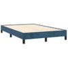 Cama Box Spring Con Colchón Terciopelo Azul Oscuro 120x190 Cm