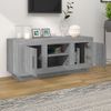 Mueble Para Tv Madera Contrachapada Gris Sonoma 102x35x45 Cm