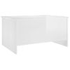 Mesa Centro Madera Contrachapada Blanco Brillo 80x55,5x41,5 Cm