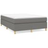 Estructura De Cama Box Spring Tela Gris Oscuro 140x190 Cm