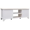 Mueble Para Tv Madera Maciza De Paulownia 108x30x40 Cm