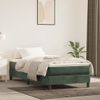 Estructura De Cama Box Spring Terciopelo Verde Oscuro 90x190 Cm