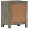 Mesita De Noche Madera Maciza De Mango Gris 40x30x50 Cm