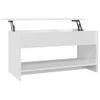 Mesa De Centro Madera Contrachapada Blanco Brillo 102x50x52,5cm