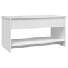 Mesa De Centro Madera Contrachapada Blanco Brillo 102x50x52,5cm