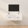 Muebles Para Tv De Pared 2 Unidades Blanco Brillante 57x34,5x40 Cm