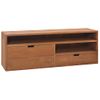 Mueble De Tv Madera Maciza De Teca 110x30x40 Cm