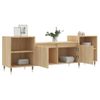 Mueble Para Tv Madera Contrachapada Roble Sonoma 160x35x55 Cm