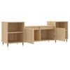 Mueble Para Tv Madera Contrachapada Roble Sonoma 160x35x55 Cm