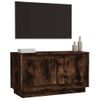 Mueble Para Tv Madera Contrachapada Roble Ahumado 80x35x45 Cm