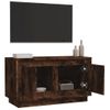 Mueble Para Tv Madera Contrachapada Roble Ahumado 80x35x45 Cm