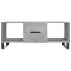 Mesa De Centro Madera Contrachapada Gris Hormigón 102x50x40 Cm